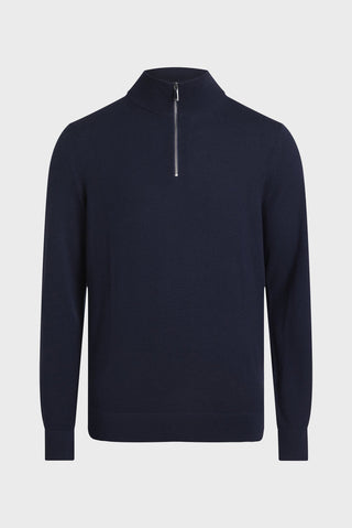 Calvin Klein Superior Wool Half Zip Marinblå Herr