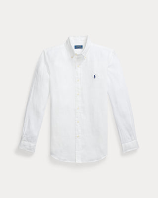 Custom Fit Linen Shirt White