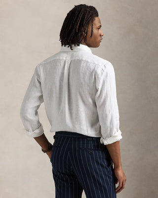 Custom Fit Linen Shirt White