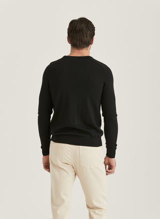Morris Merino Oneck Svart Herr