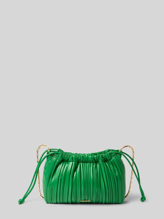 Drawstring Plisse Bag Green