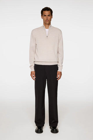 J.Lindeberg Kiyan Merino Half Zip Herr Moonbeam Beige