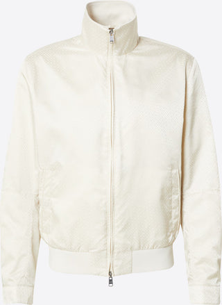 Boss Monogram Jacquard Jacka Herr WHITE