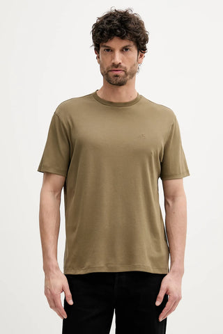 Supima Chest Emb Tee Green