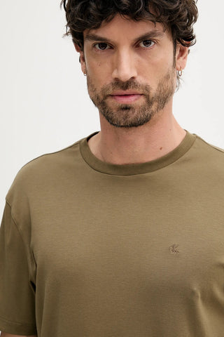 Supima Chest Emb Tee Green
