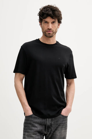 Supima Chest Emb Tee BLACK