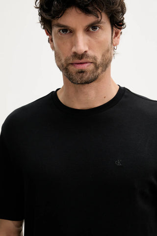 Supima Chest Emb Tee BLACK