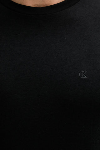Supima Chest Emb Tee BLACK