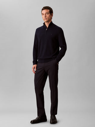 Calvin Klein Merino Ull Half Zip Navy Herr