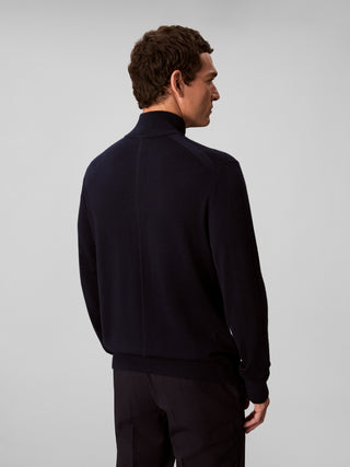 Calvin Klein Merino Ull Half Zip Navy Herr