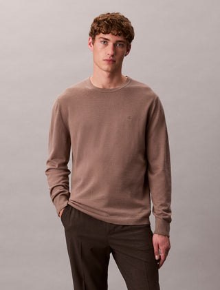 Calvin Klein Ull Stickad Tröja Brun Herr
