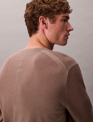 Calvin Klein Ull Stickad Tröja Brun Herr