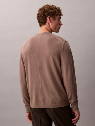 Calvin Klein Ull Stickad Tröja Brun Herr