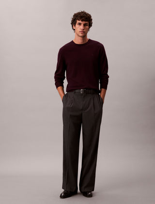 Calvin Klein Ull Stickad Tröja Vinröd Herr