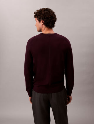 Calvin Klein Ull Stickad Tröja Vinröd Herr