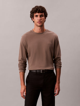 Calvin Klein Långärmad T-shirt Herr Brun