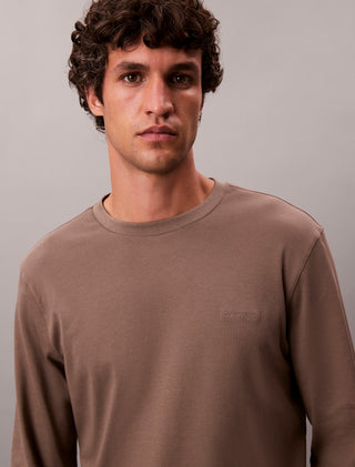 Calvin Klein Långärmad T-shirt Herr Brun