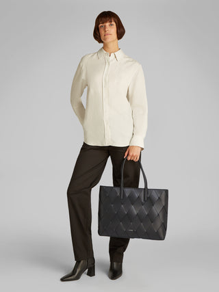 WOVEN SHOPPER BLACK