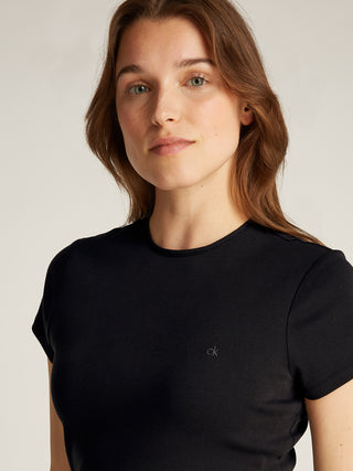 Calvin Klein Liquid Touch T-shirt Dam Ck Black