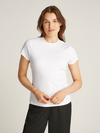Calvin Klein Liquid Touch T-shirt Dam Bright White