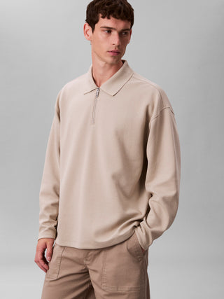 Calvin Klein Quarter Zip Ancient Marble Herr