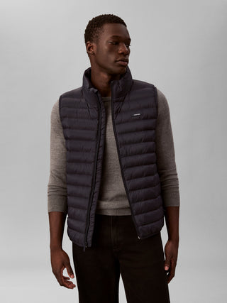 Calvin Klein Lightweight Nylon Puffer Vest Marin Blå Herr