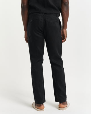 Relaxed Linen Pants Black