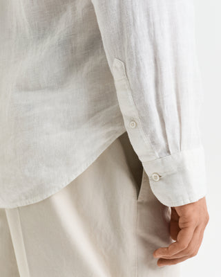 Reg Dyed Linen Shirt White
