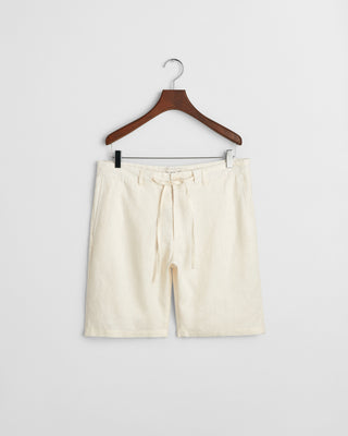 Relaxed Linen Shorts White