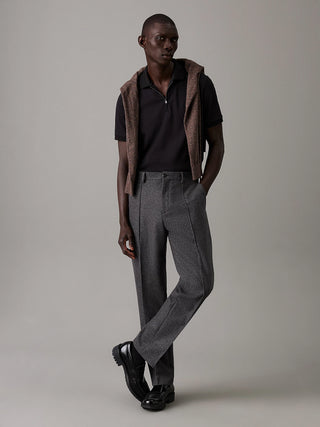 COTTON ZIP POLO