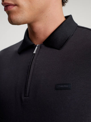 COTTON ZIP POLO