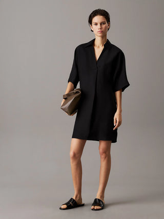 Linen Blend HS Shirt Dress