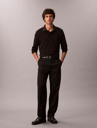 Calvin Klein Långärmad Polo Herr Svart