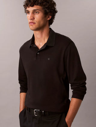 Calvin Klein Långärmad Polo Herr Svart