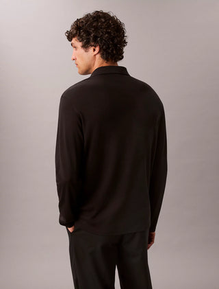 Calvin Klein Långärmad Polo Herr Svart