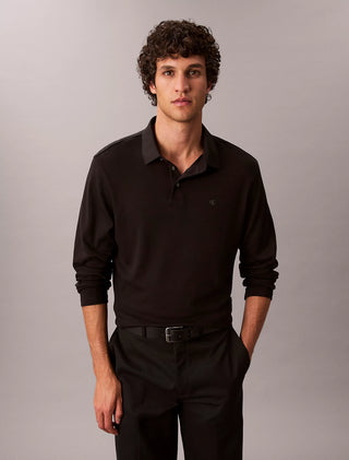 Calvin Klein Långärmad Polo Herr Svart