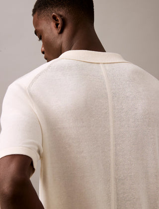 Linen Blend J-Collar Tofu
