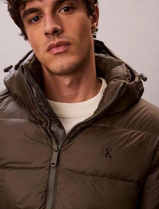 Calvin Klein Dun Jacka Herr Dark Green