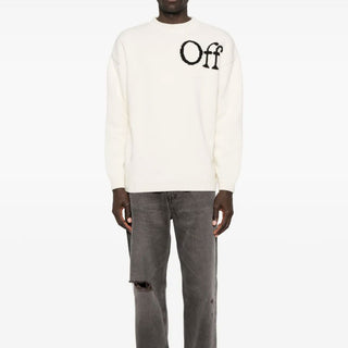 BOOKISH SHARED KNIT CREWNECK CREAM - BLA