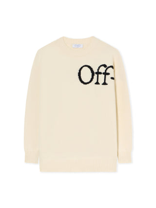BOOKISH SHARED KNIT CREWNECK CREAM - BLA