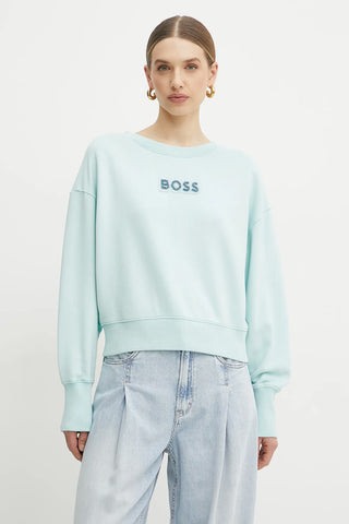 BOSS Orange Stonebadge Sweatshirt Dam Turkos