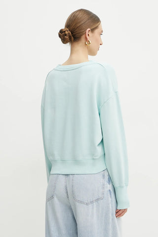 BOSS Orange Stonebadge Sweatshirt Dam Turkos