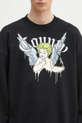 County Angel Boxy Crewneck BLACK