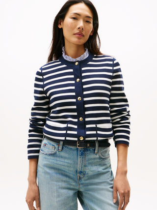 Tommy Hilfiger Kofta Dam – Reversible Cardigan i Mjuk Ullmix