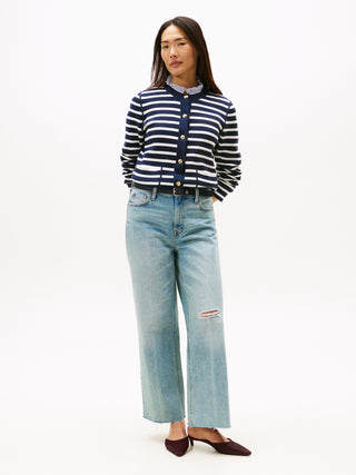 Tommy Hilfiger Kofta Dam – Reversible Cardigan i Mjuk Ullmix