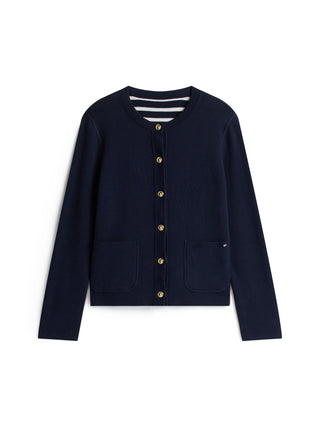 Tommy Hilfiger Kofta Dam – Reversible Cardigan i Mjuk Ullmix