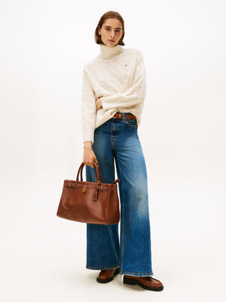 Tommy Hilfiger Polotröja Dam – Beige Stickad Ullmix
