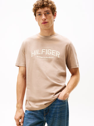 Tommy Hilfiger T-shirt Herr – Monotype Logo Tee Coastal Taupe