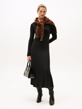 Tommy Hilfiger Klänning Dam – Ribbad Midi Fit & Flare Dress