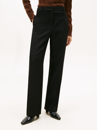 Tommy Hilfiger Byxor Dam – Svarta Rakbenta Kostymbyxor